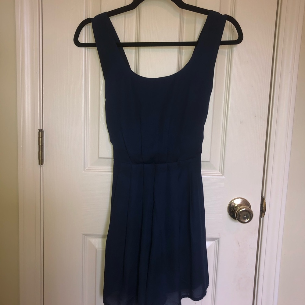 Navy romper, ties in back
